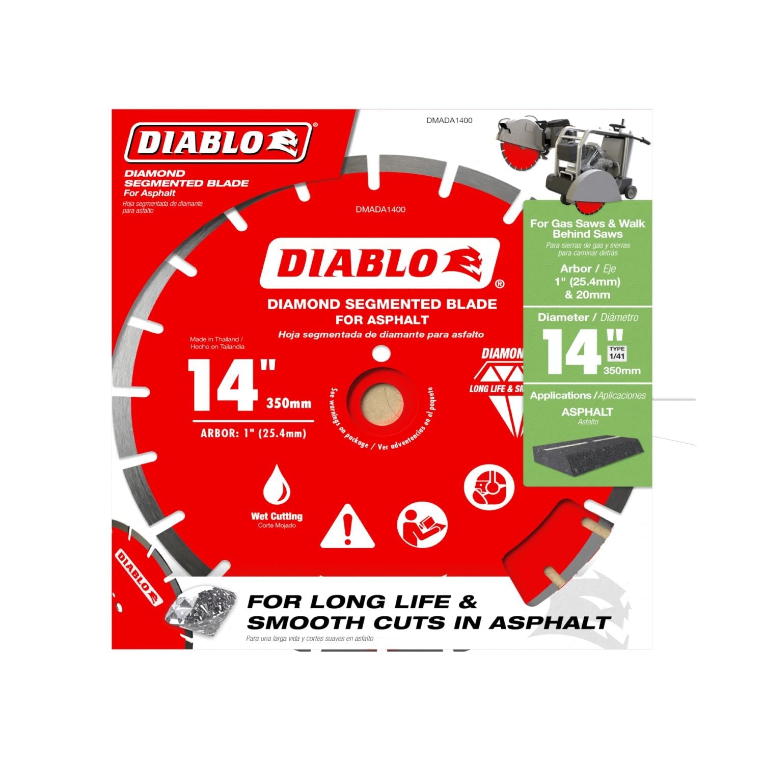 Diablo DMADA1400 Segmented Diamond 14-in. Blade for Asphalt – Tool Nut