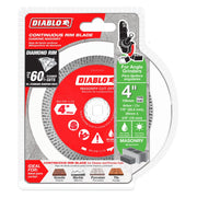 Diablo DMADC0400 4 Inch Diamond Continuous Rim Cut-Off Discsfor Masonry