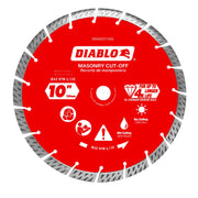 Diablo DMADST1000 10 in. Diamond Segmented Turbo Cut-Off Discs for Masonry