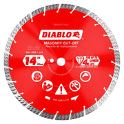 Diablo DMADST1400 14 in. Diamond Segmented Turbo Cut-Off Discs for Masonry