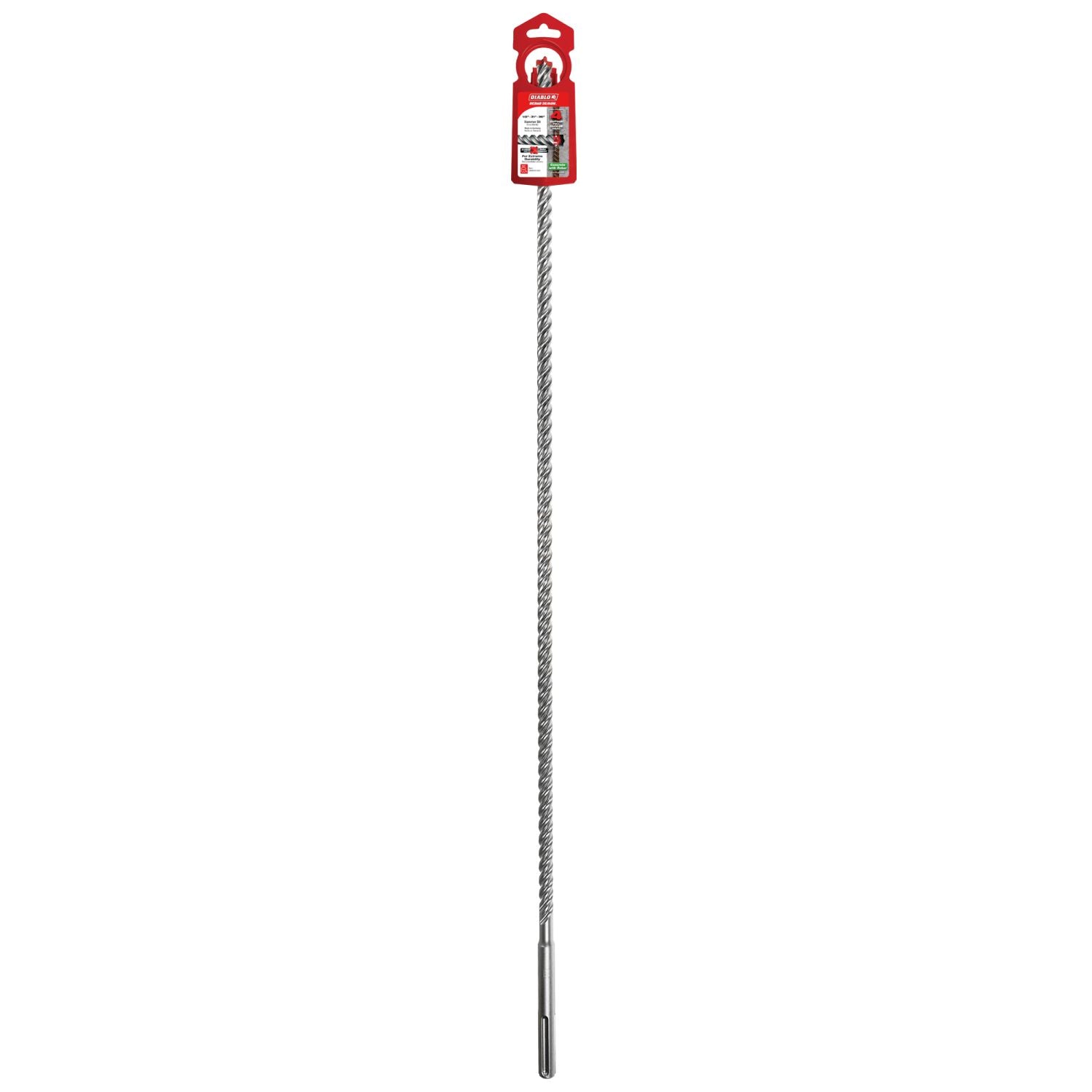Diablo DMAMX1042 1/2"x 31"x 36-in. Rebar Demon SDS-Max 4-Cutter Full Carbide Head Hammer Drill Bit