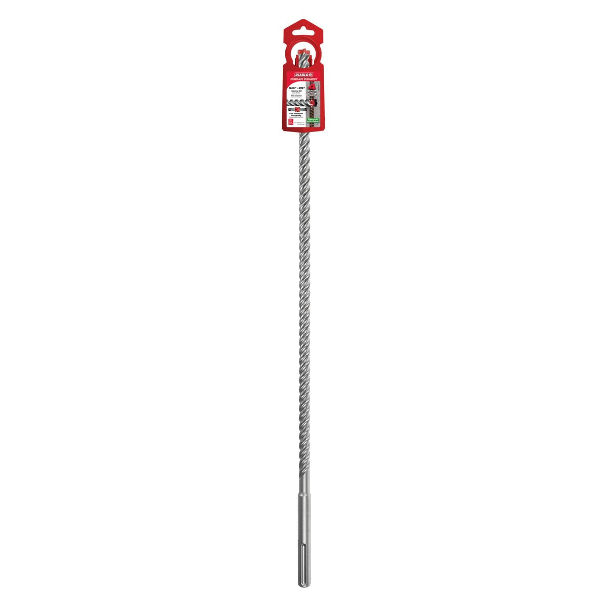 Diablo DMAMX1110 5/8 Inch x 24 Inch x 29 Inch Rebar Demon SDS-Max 4-Cutter Full Carbide Head Hammer Drill Bit
