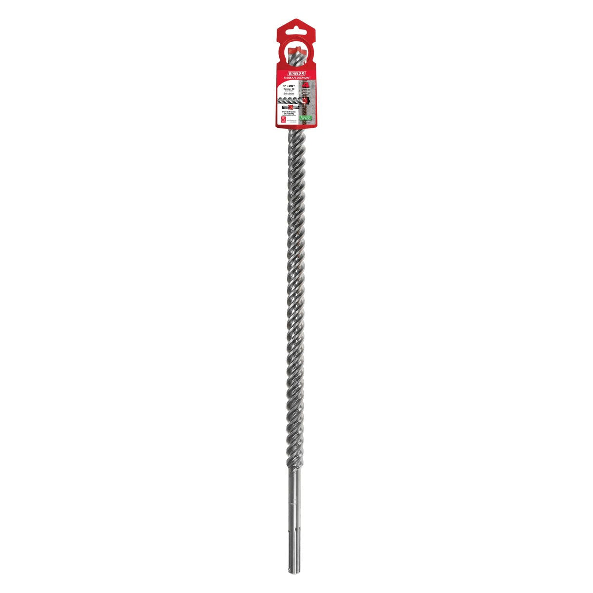 Diablo DMAMX1230 1 Inch x 24 Inch x 29 Inch Rebar Demon SDS-Max 4-Cutter Full Carbide Head Hammer Drill Bit