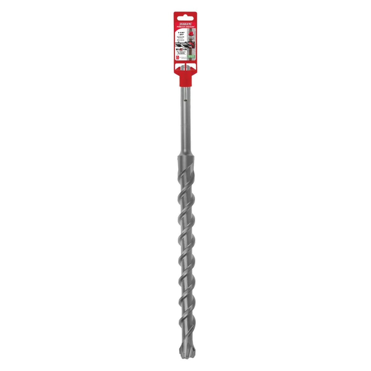 Diablo DMAMX1300 1-1/4 Inch x 16 Inch x 21 Inch Rebar Demon SDS-Max 4-Cutter Carbide-Tipped Hammer Drill Bit