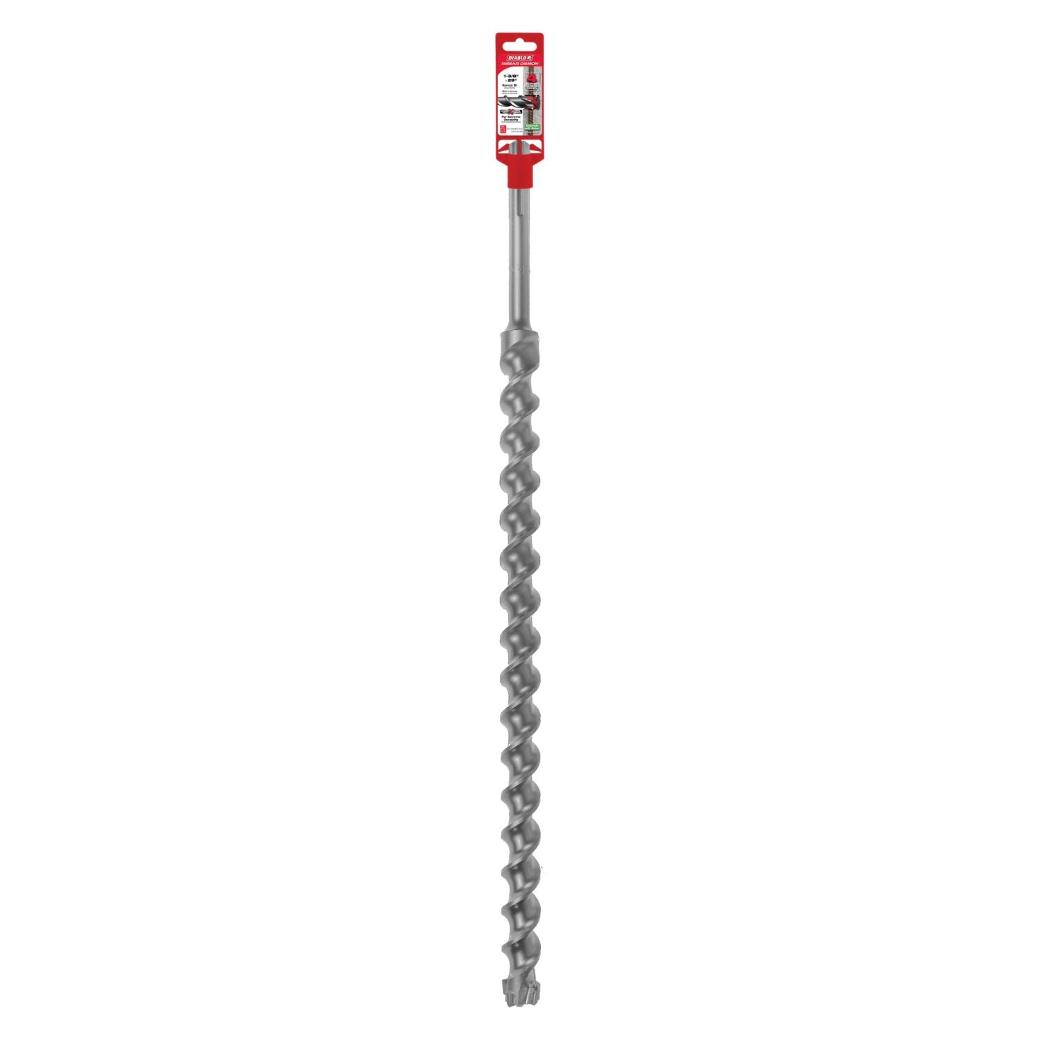 Diablo DMAMX1340 1-3/8 Inch x 24 Inch x 29 Inch Rebar Demon SDS-Max 4-Cutter Carbide-Tipped Hammer Drill Bit