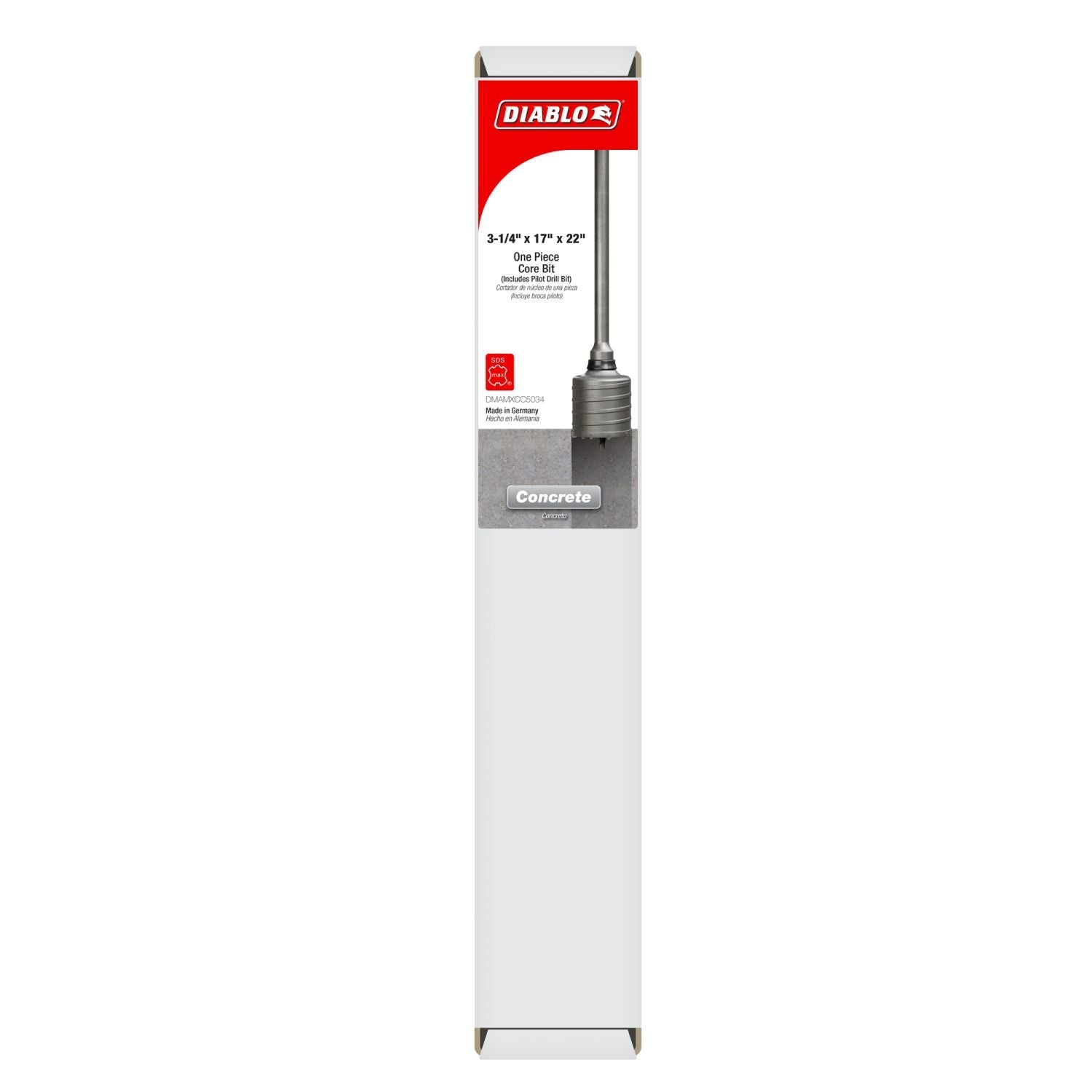 Diablo DMAMXCC5034 3-1/4-in. x 17-in. x 22-in. SDS-Max Carbide Tipped Core Bit