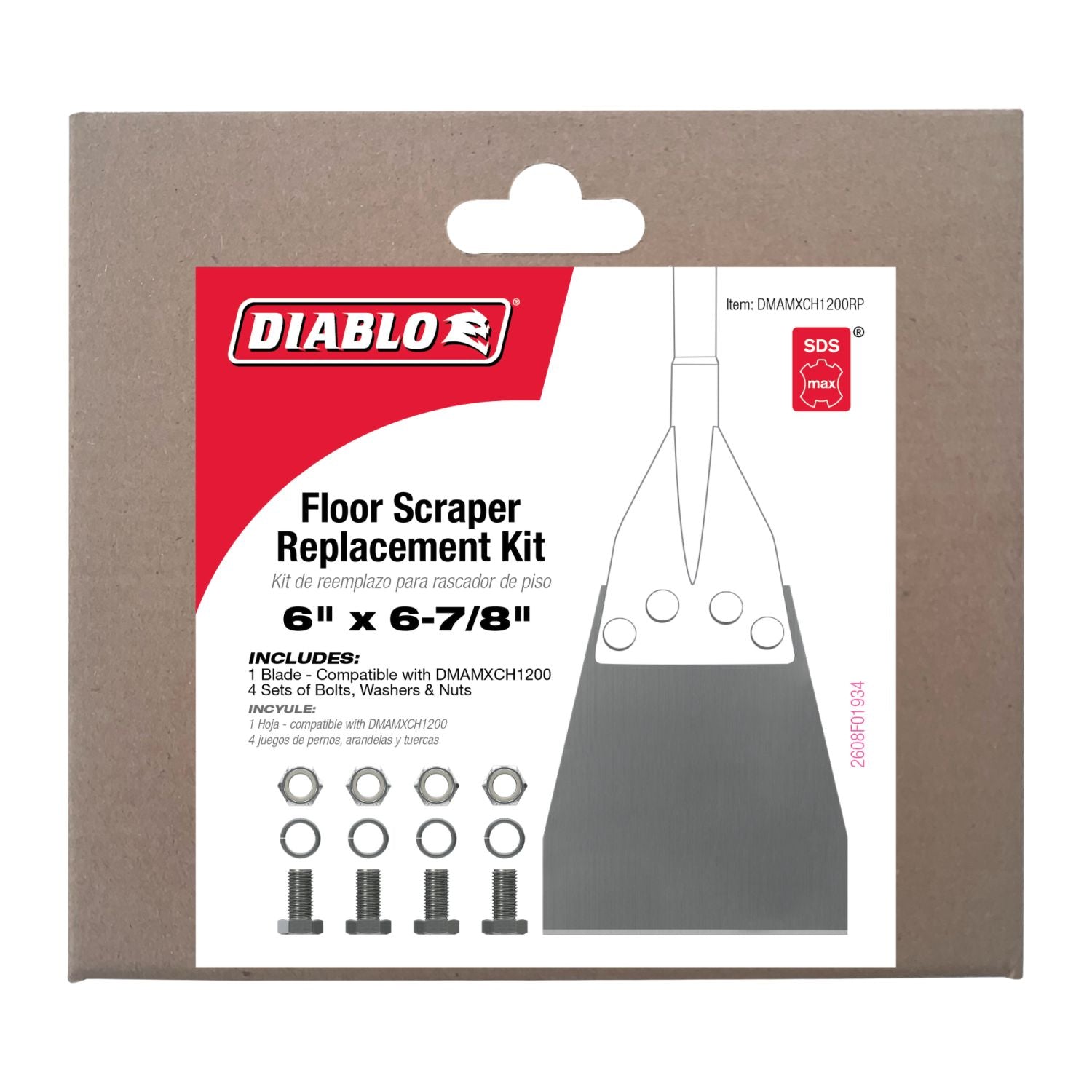 Diablo DMAMXCH1200RP SDS-Max Floor Scraper Replacement Kit (for DMAMXCH1200)