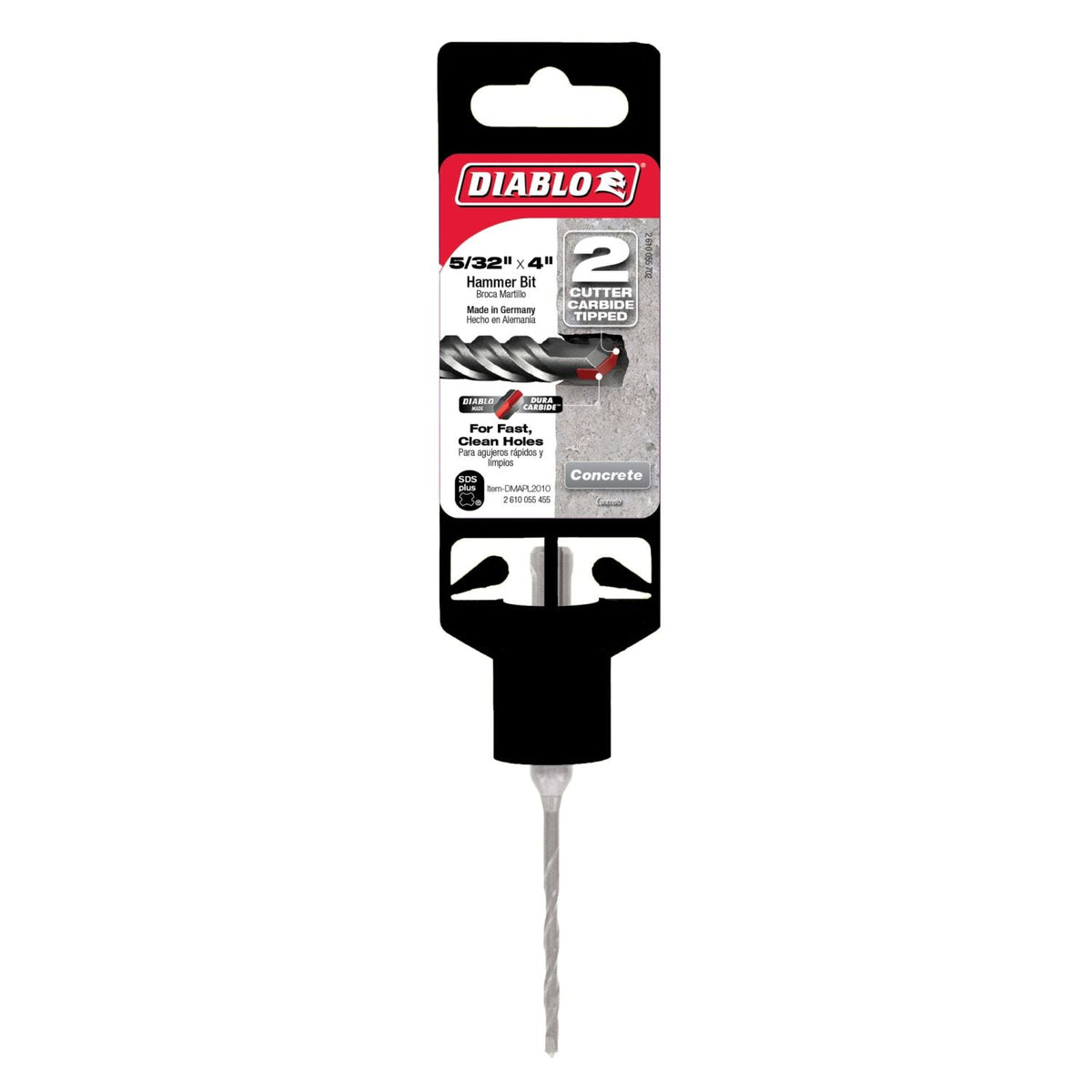 Diablo DMAPL2010 5/32 Inch x 2 Inch x 4 Inch SDS-Plus 2-Cutter