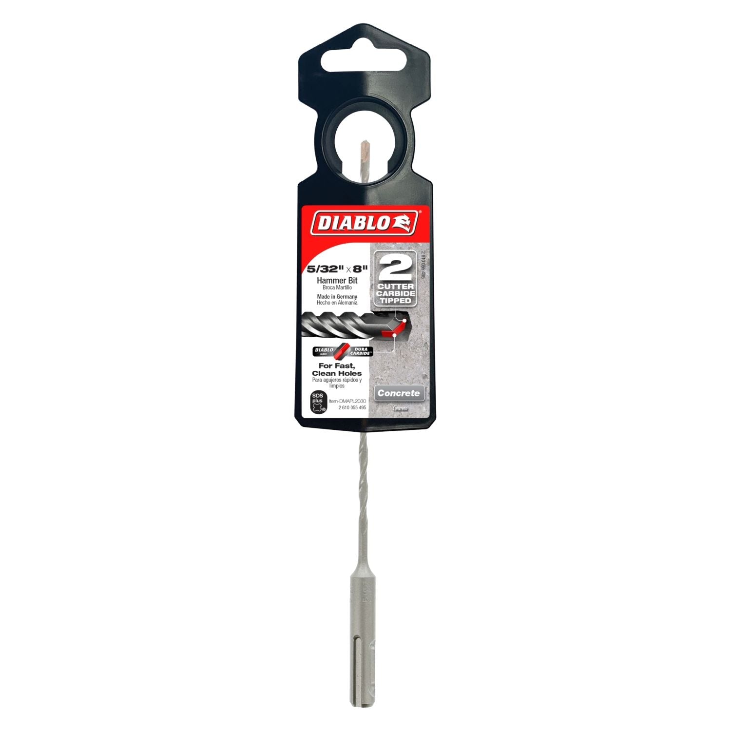 Diablo DMAPL2030 5/32 Inch x 6 Inch x 8 Inch SDS-Plus 2-Cutter