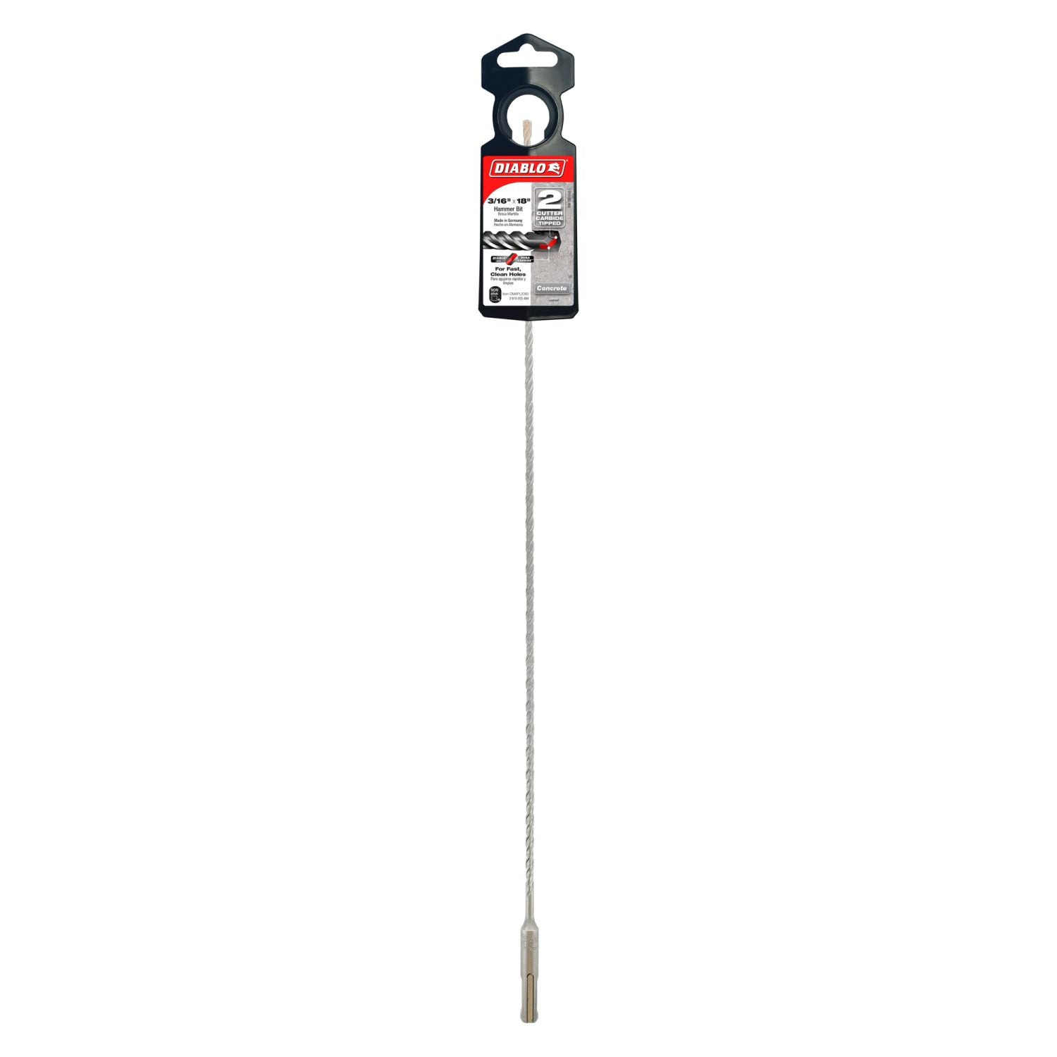 Diablo DMAPL2080 3/16 Inch x 16 Inch x 18 Inch SDS-Plus 2-Cutter