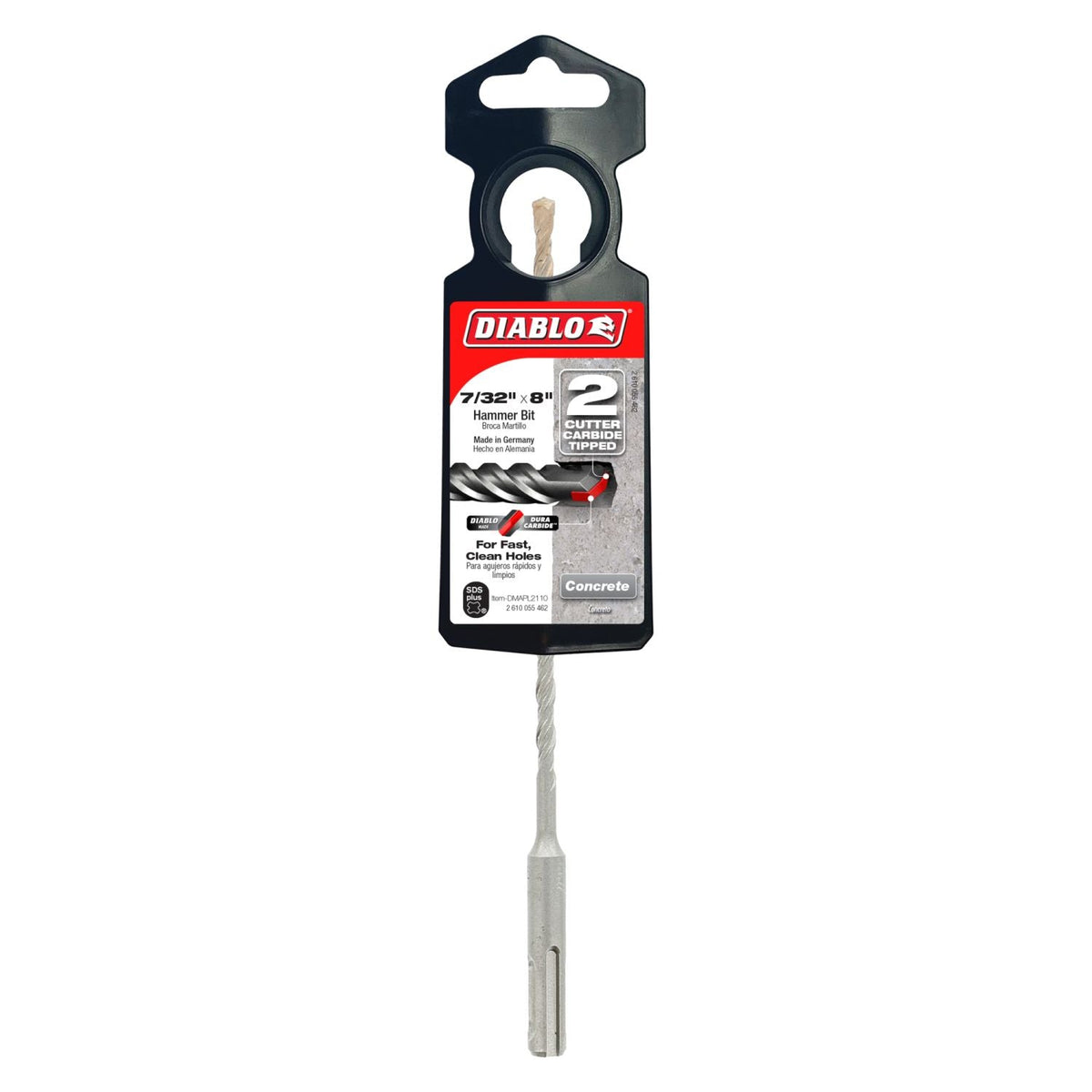Diablo DMAPL2110 7/32 Inch x 6 Inch x 8 Inch SDS-Plus 2-Cutter
