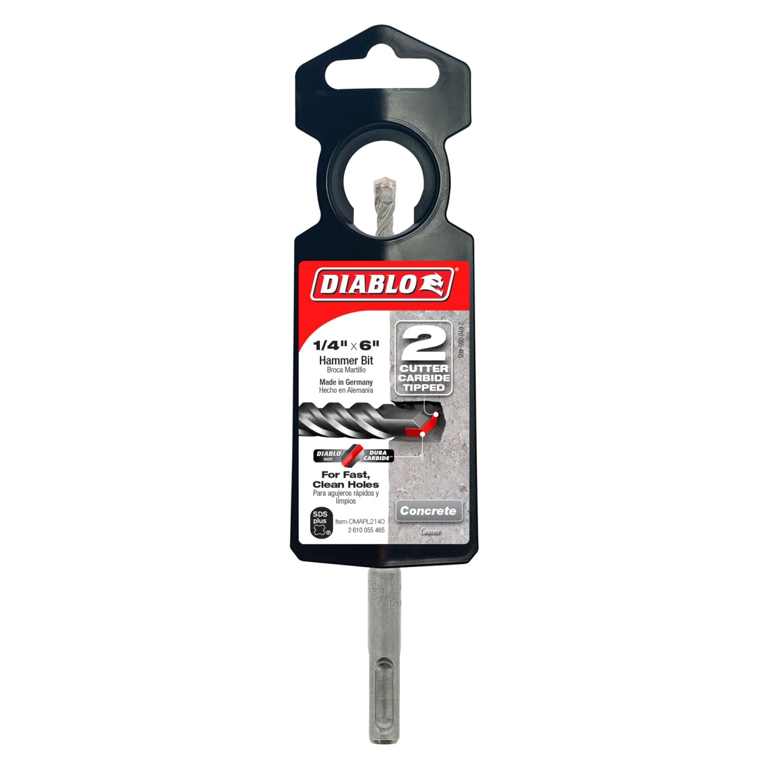 Diablo DMAPL2140 1/4 Inch x 4 Inch x 6 Inch SDS-Plus 2-Cutter