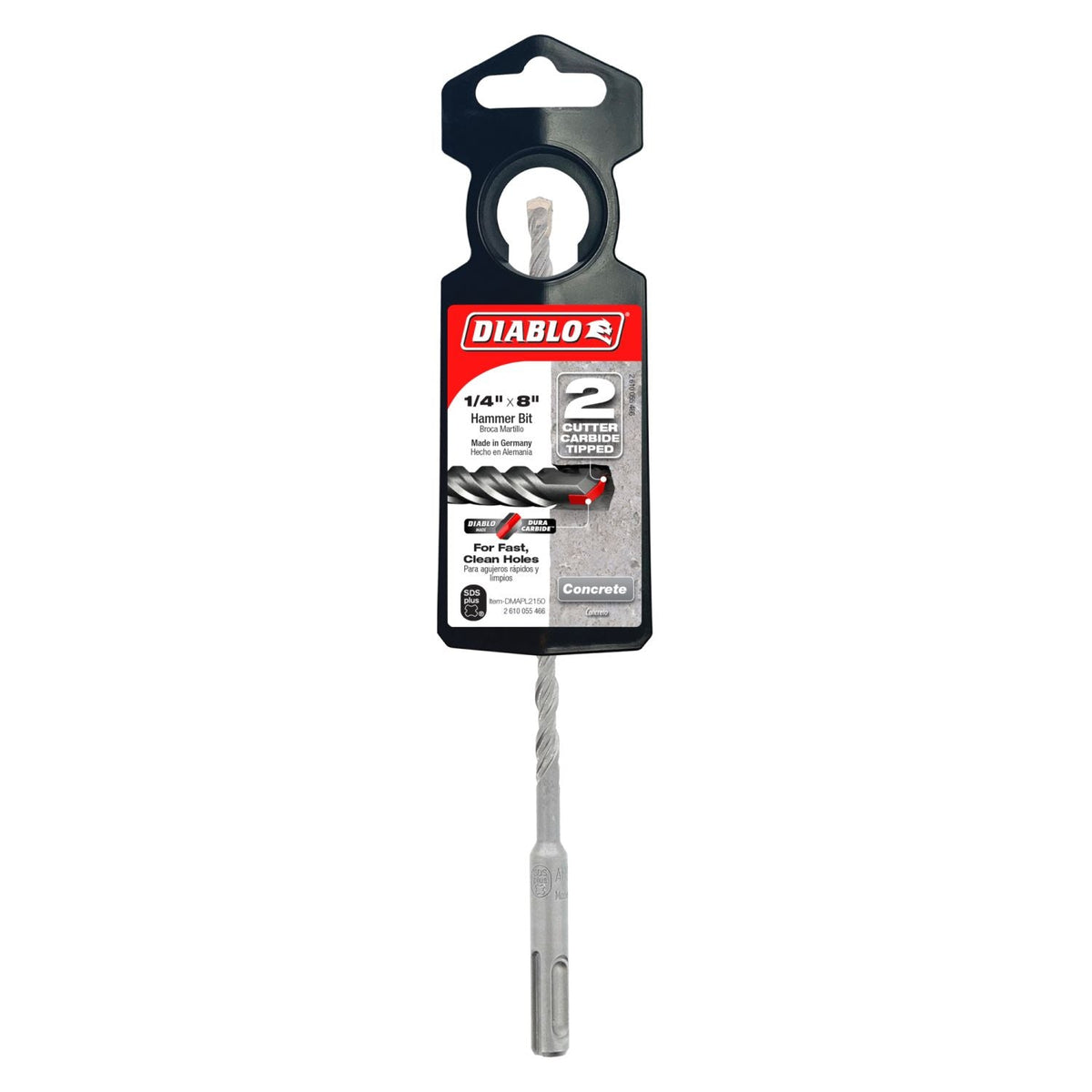 Diablo DMAPL2150 1/4 Inch x 6 Inch x 8 Inch SDS-Plus 2-Cutter