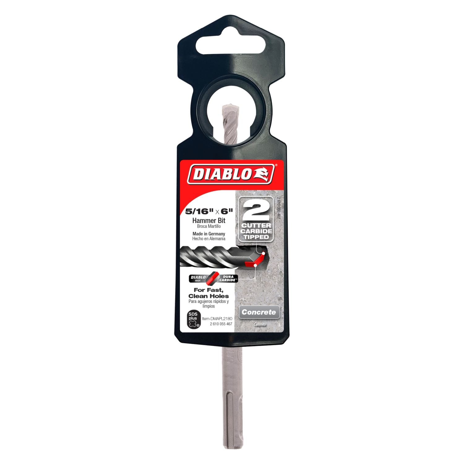 Diablo DMAPL2180 5/16 Inch x 4 Inch x 6 Inch SDS-Plus 2-Cutter