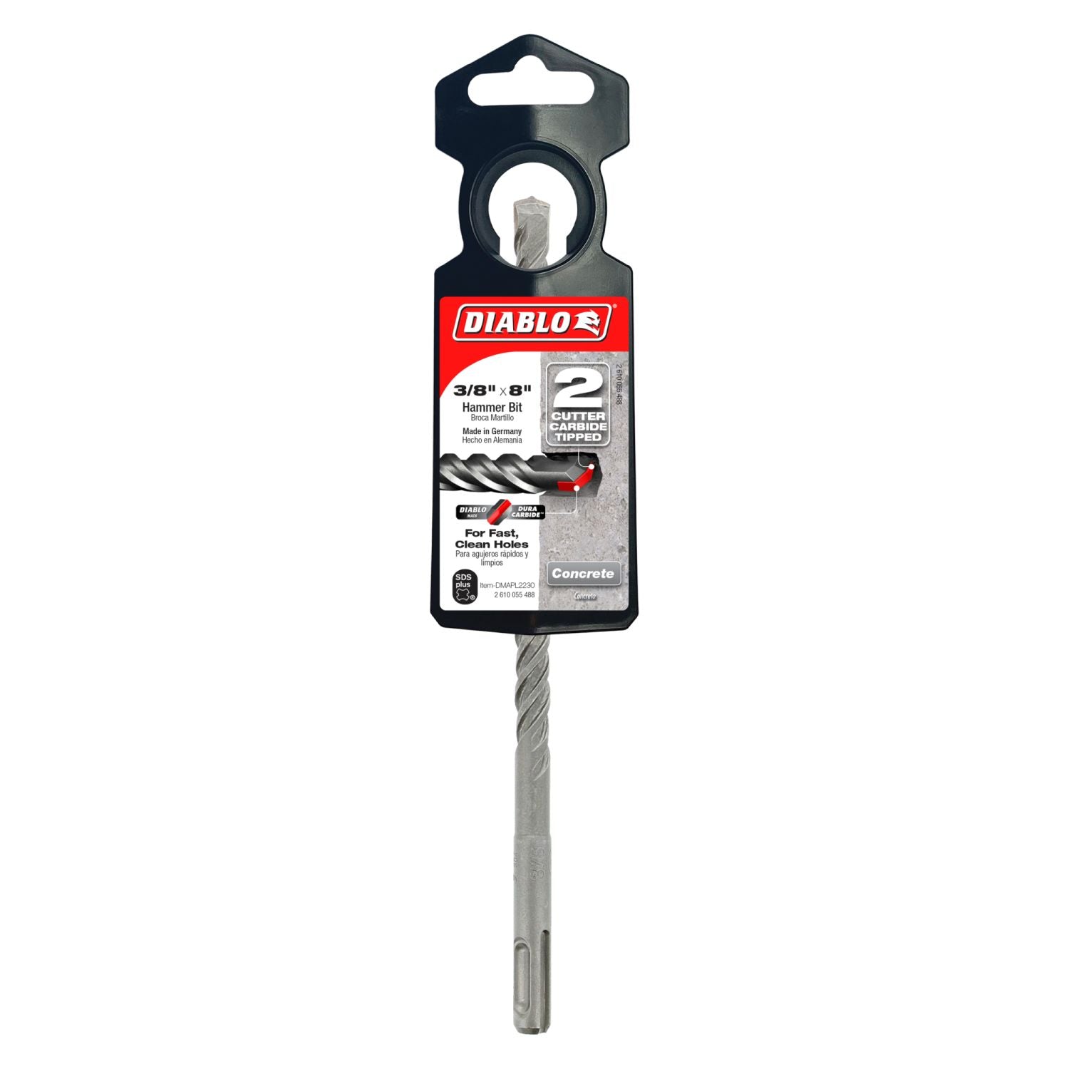 Diablo DMAPL2230 3/8 Inch x 6 Inch x 8 Inch SDS-Plus 2-Cutter