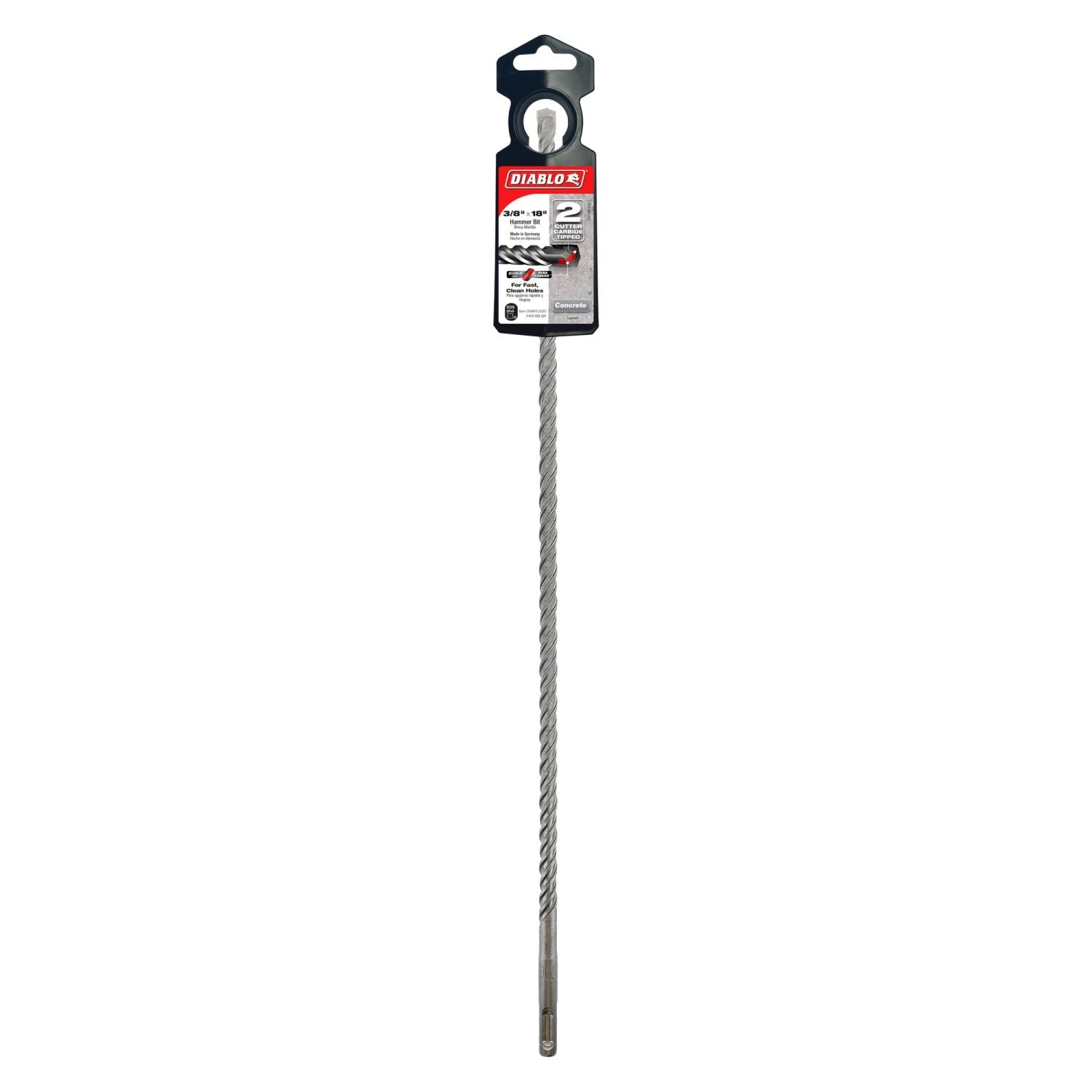 Diablo DMAPL2250 3/8 Inch x 16 Inch x 18 Inch SDS-Plus 2-Cutter