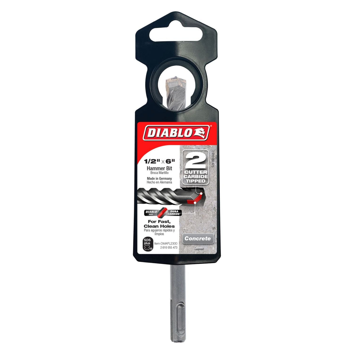 Diablo DMAPL2300 1/2 Inch x 4 Inch x 6 Inch SDS-Plus 2-Cutter