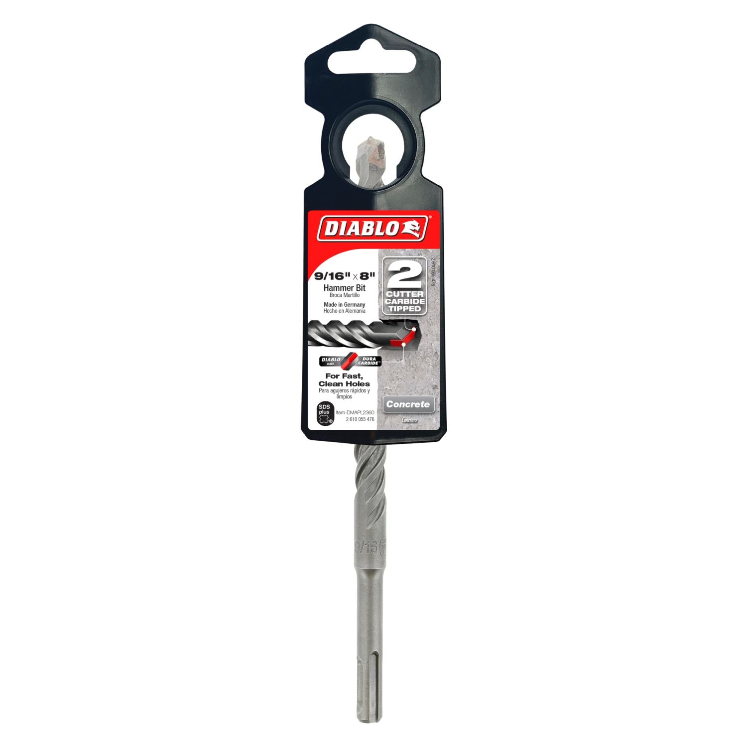 Diablo DMAPL2360 9/16 Inch x 6 Inch x 8 Inch SDS-Plus 2-Cutter