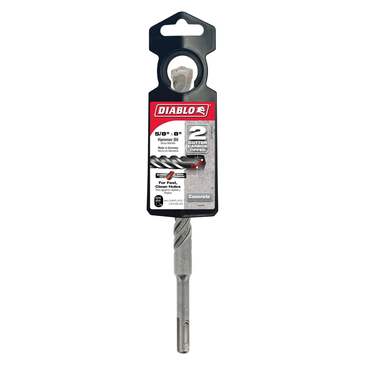 Diablo DMAPL2400 5/8 Inch x 6 Inch x 8 Inch SDS-Plus 2-Cutter