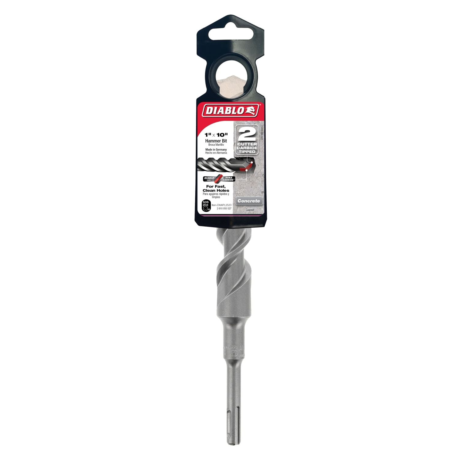 Diablo DMAPL2520 1 Inch x 8 Inch x 10 Inch SDS-Plus 2-Cutter