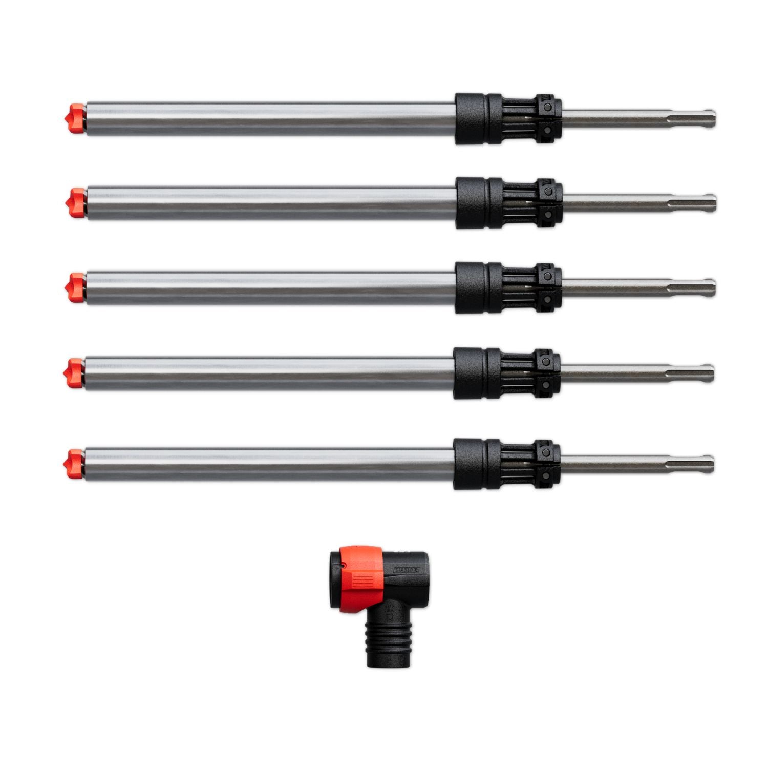 Diablo DMAPLA4450-S6 1/2 in. x 8 in. x 14 in. AMPED Rebar Demon SDS-Plus 4-Cutter Full Carbide Head Dust Extraction Hammer Drill Bit (6-Pack)