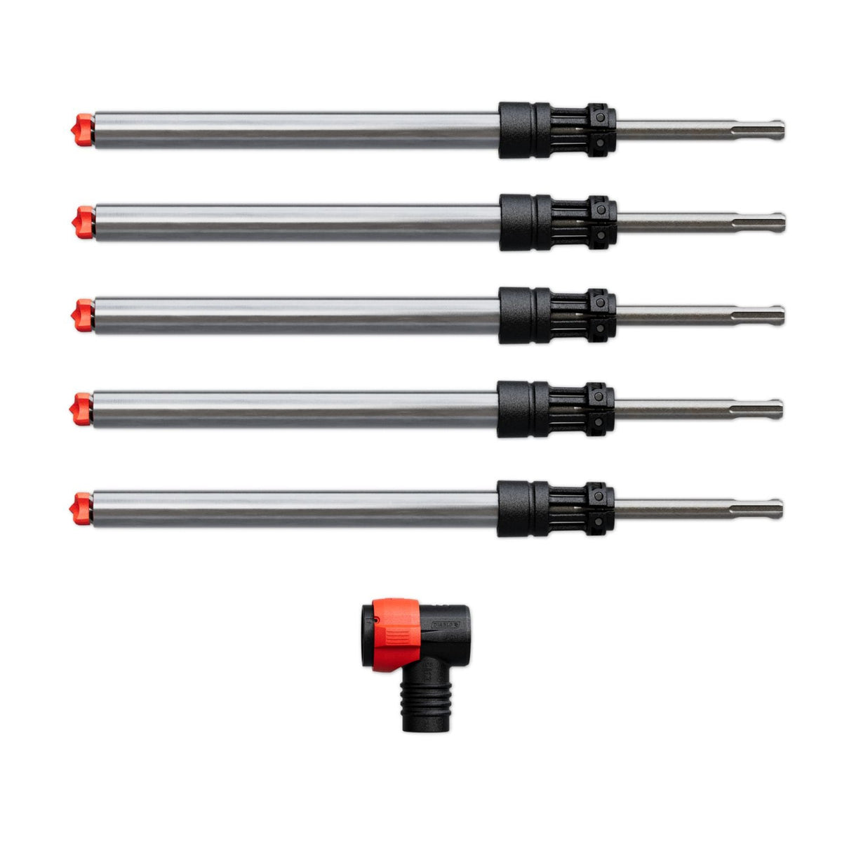 Diablo DMAPLA4560-S6 3/4-in. x 8-in. x 14-in. AMPED Rebar Demon SDS-Plus 4-Cutter Full Carbide Head Dust Extraction Hammer Drill Bit, 5-Pack