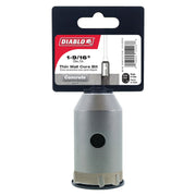 Diablo DMAPLCC1040 1-9/16 Inch SDS-Plus Thin Wall Carbide Tipped Core Bit