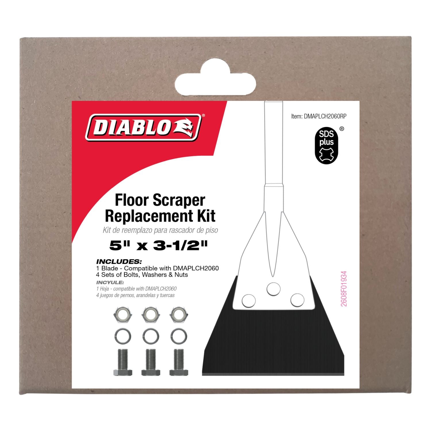 Diablo DMAPLCH2060RP SDS-Plus Floor Scraper Replacement Kit (for DMAPLCH2060)