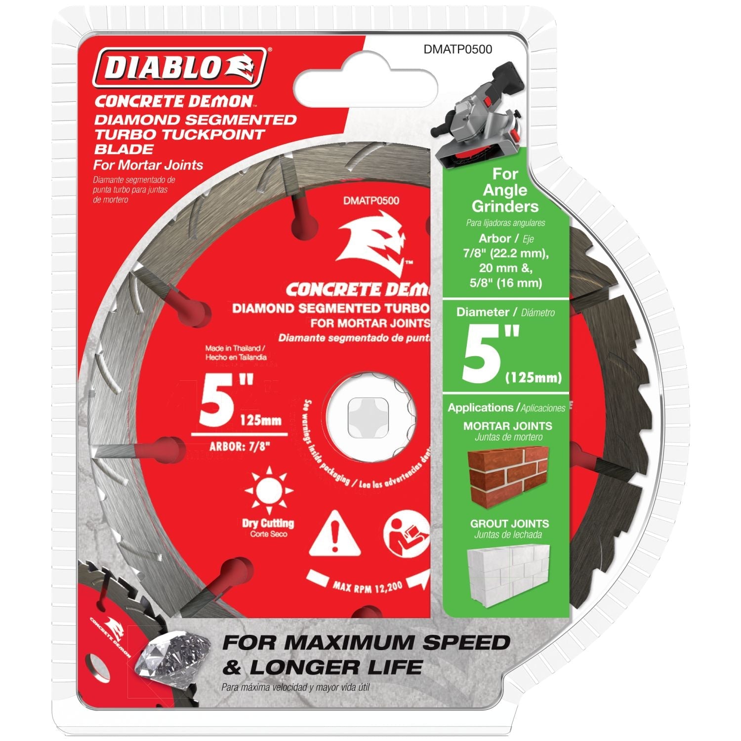Diablo DMATP0500 5 Inch Diamond Tuck Point Blade for Masonry