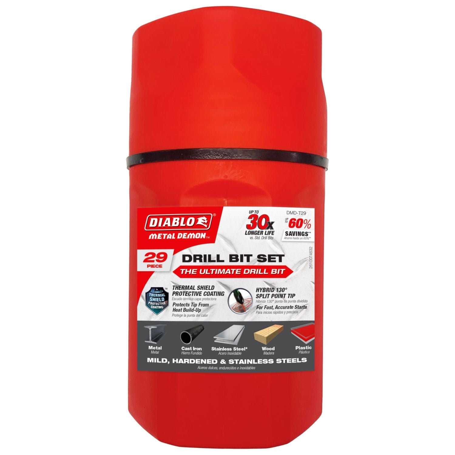Diablo DMD-T29 Metal Demon 29-Piece Drill Bits Set for Mild, Hardened and Stainless Steels