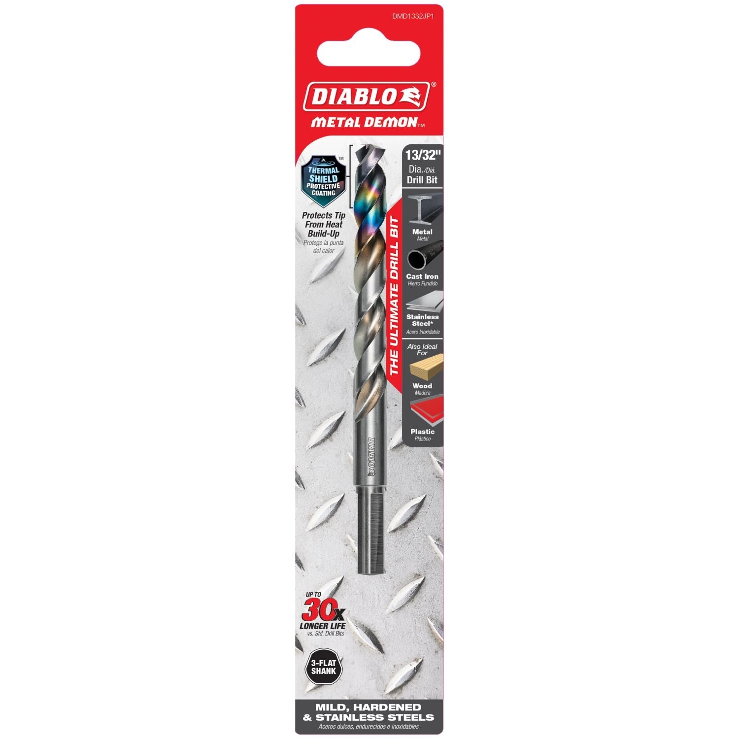 Diablo DMD1332JP1 13/32-in. Metal Demon Drill Bit for Mild, Hardened and Stainless Steels