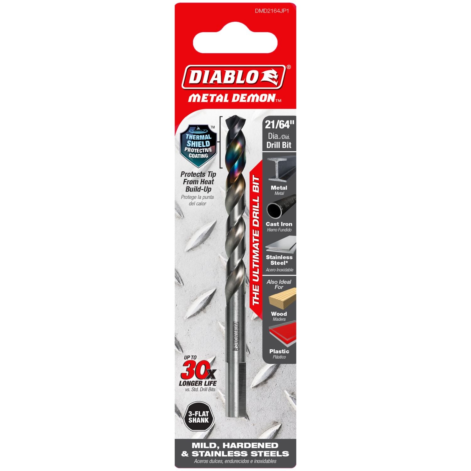 Diablo DMD2164JP1 21/64-in. Metal Demon Drill Bit for Mild, Hardened and Stainless Steels