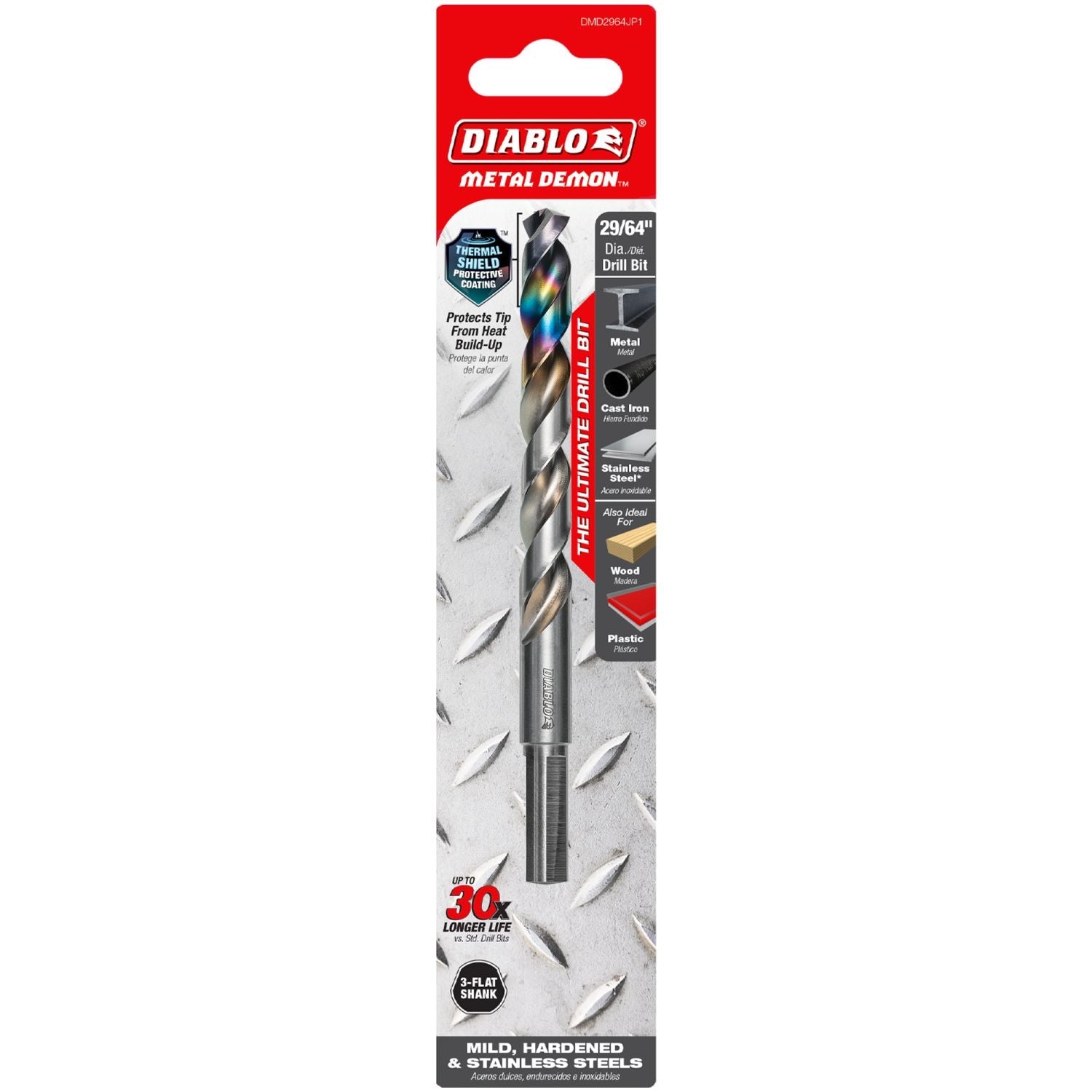 Diablo DMD2964JP1 29/64-in. Metal Demon Drill Bit for Mild, Hardened and Stainless Steels