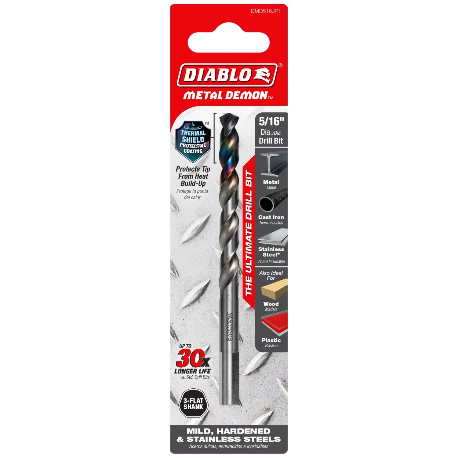 Diablo DMD516JP1 5/16-in. Metal Demon Drill Bit for Mild, Hardened and Stainless Steels