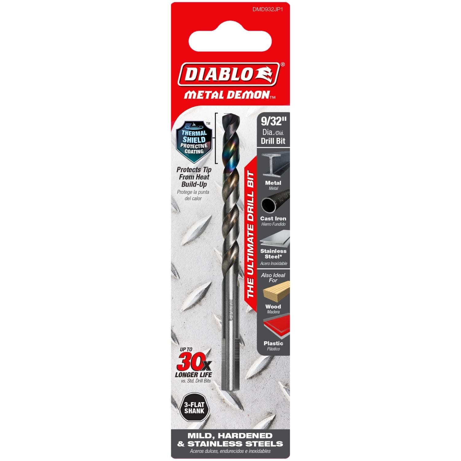 Diablo DMD932JP1 9/32-in. Metal Demon Drill Bit for Mild, Hardened and Stainless Steels