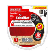 Diablo DND050060H10I 5 Inch 60 Grit SandNet Discs with Connection Pad , 10-Pack