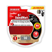 Diablo DND050080H10I 5 Inch 80 Grit SandNet Discs with Connection Pad , 10-Pack