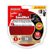 Diablo DND050220H10I 5 Inch 220 Grit SandNet Discs with Connection Pad , 10-Pack