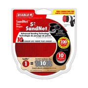 Diablo DND050320H10I 5 Inch 320 Grit SandNet Discs with Connection Pad , 10-Pack
