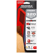 Diablo DNS323320S05G 1/3 Sheet (9-inch x 3-2/3-inch) 320-Grit (Ultra Fine) SandNET Universal Reusable Sanding Sheet, 5-Pack