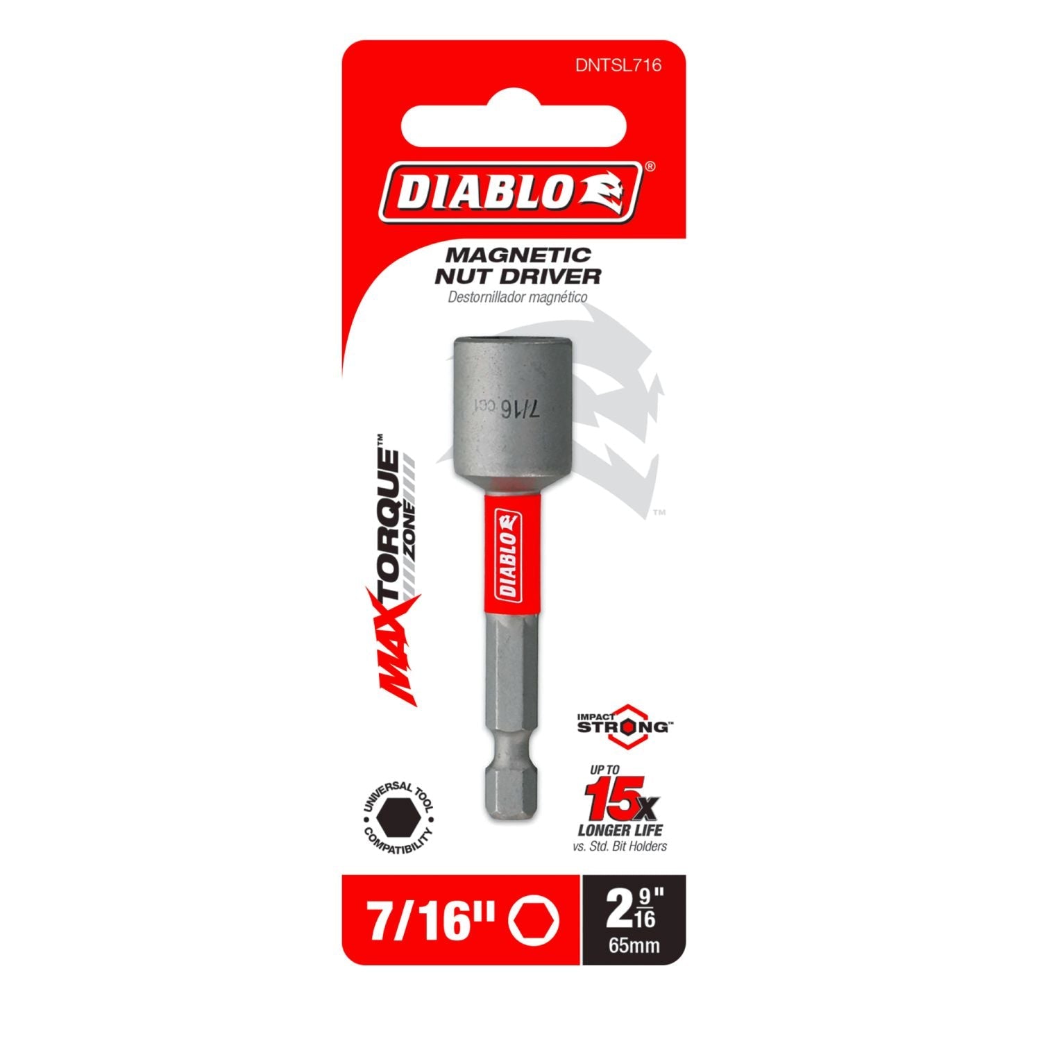 Diablo DNTSL716 7/16 Inch x 2-9/16 Inch Magnetic Nut Setter