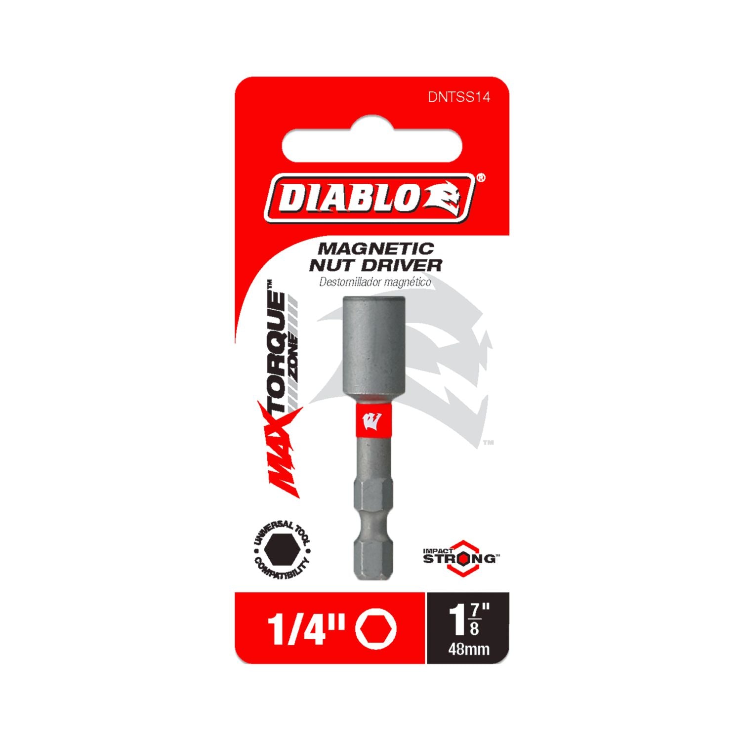 Diablo DNTSS14 1/4 Inch x 1-7/8 Inch Magnetic Nut Setter