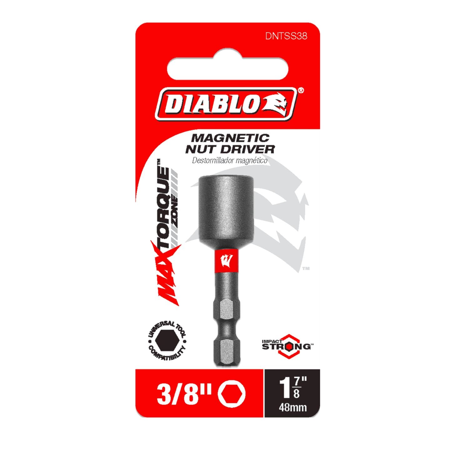 Diablo DNTSS38 3/8 Inch x 1-7/8 Inch Magnetic Nut Setter