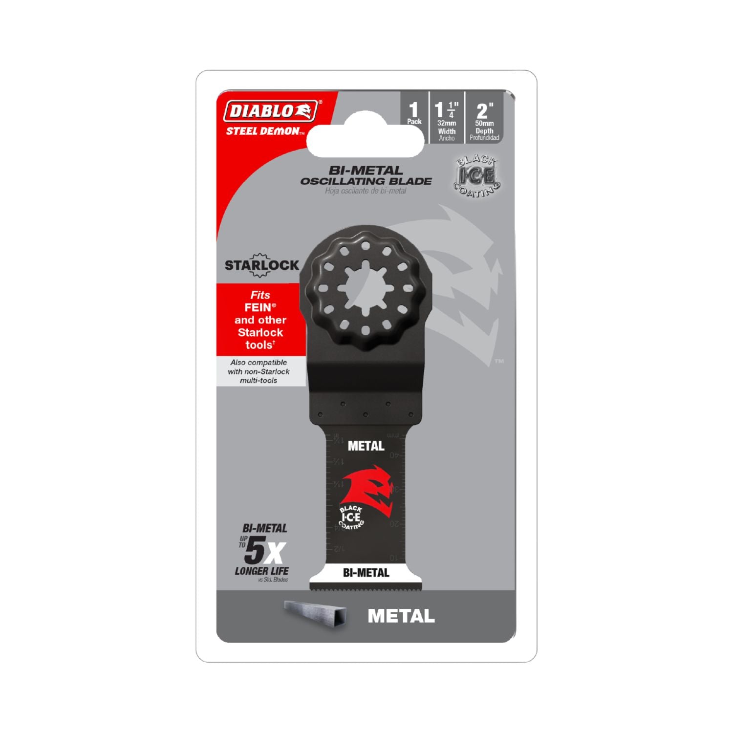 Diablo DOS125BF 1-1/4 in. Starlock Bi-Metal Oscillating Blade for Metal