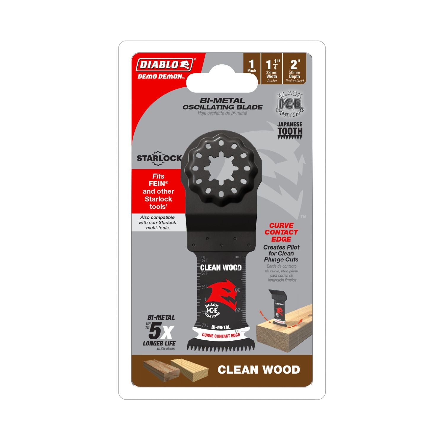 Diablo DOS125JBW 1-1/4 in. Bi-Metal Blade for Clean Wood