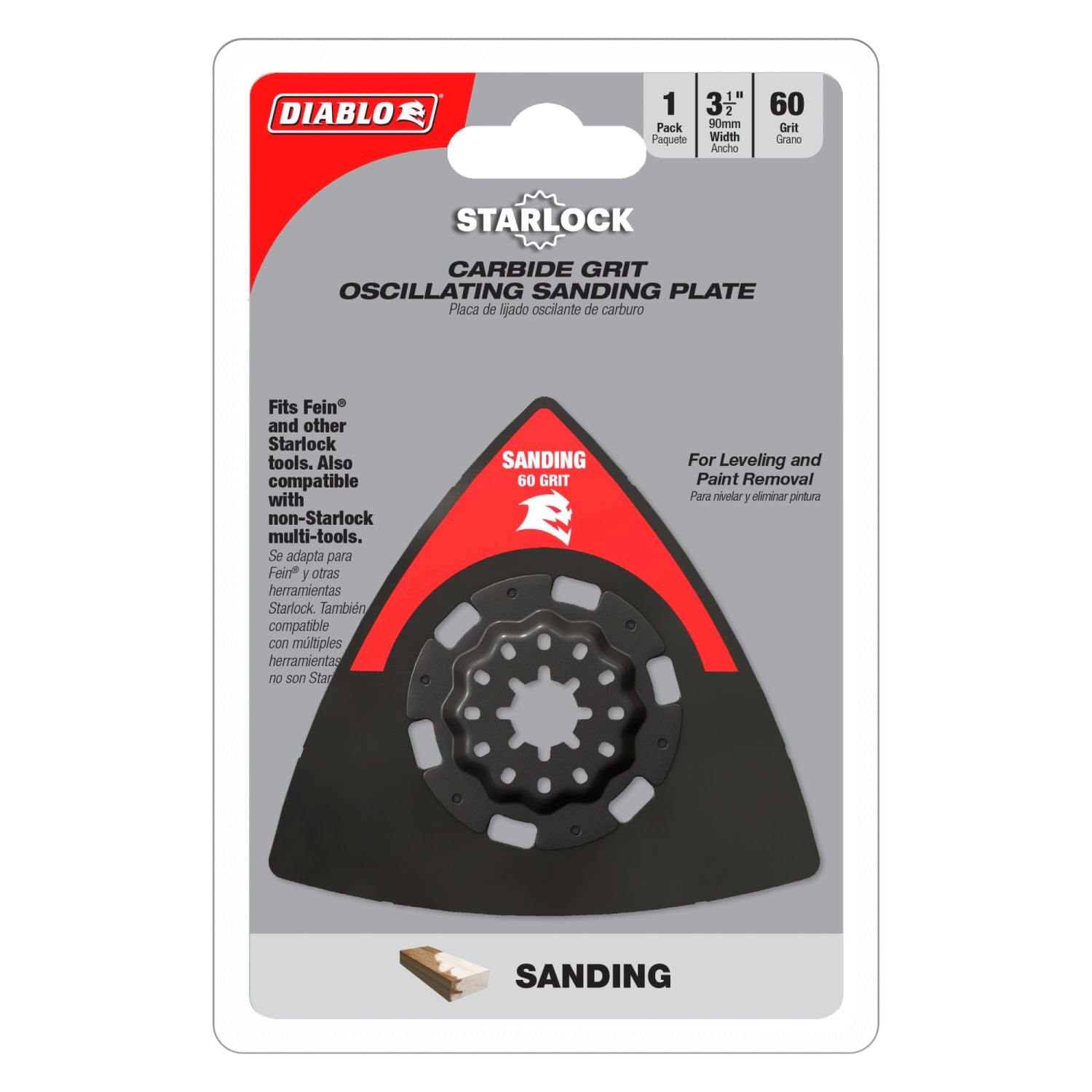 Diablo DOS60CGSP 3-1/2-Inch 60-Grit Starlock Carbide Grit Oscillating Sanding Plate
