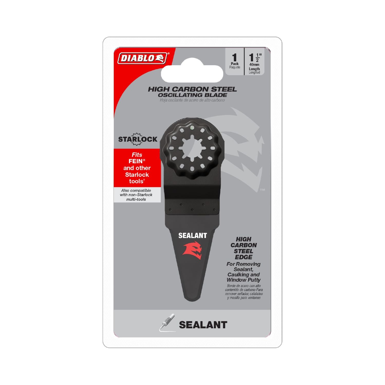 Diablo DOSSEAL 1-1/2 in. Starlock High Carbon Steel Oscillating Blade for Sealant Removal