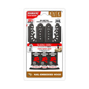 Diablo DOU125BW3 1-1/4-Inch Universal Fit Bi-Metal Oscillating Blades for Nail-Embedded Wood, 3-Pack