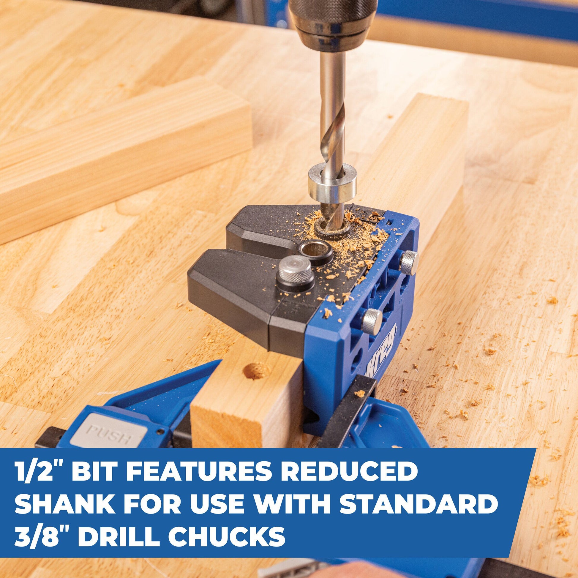 Kreg dowel drill bit used with the Kreg Dowel Jig Kit for aligned joinery