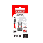 Diablo DPH11P2 1 Inch #1 Phillips Drive Bits , 2-Pack